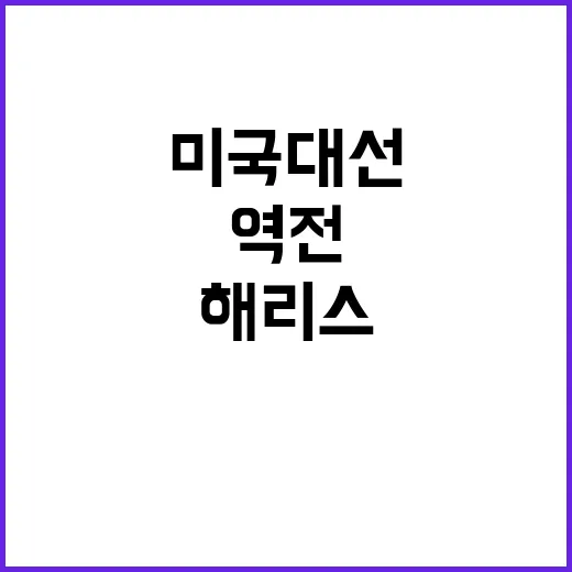 해리스 역전 눈길 끄는 미국 대선 판세 변화!