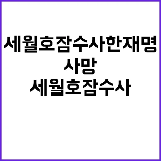 세월호 잠수사 한재…