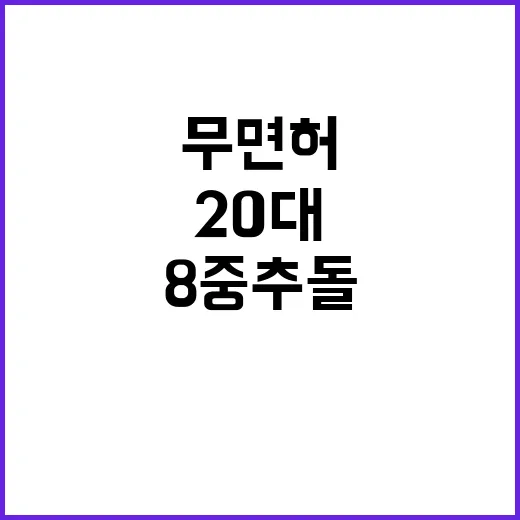 “무면허 20대 8…