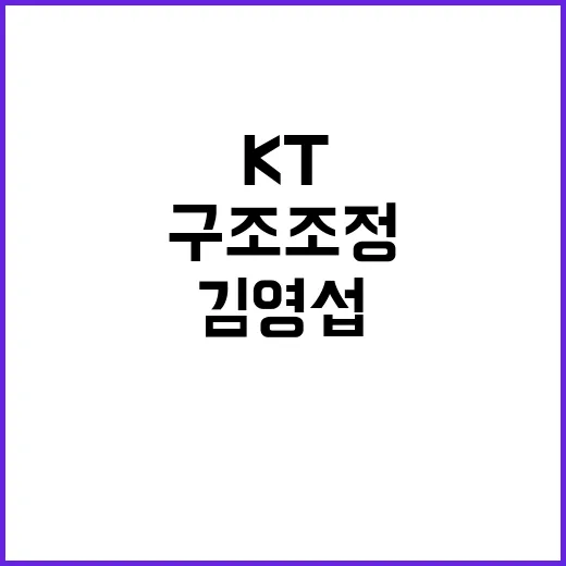 구조조정 KT 김영섭 50대 인력 정년 고려 필요