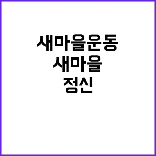 “새마을운동 정신 …