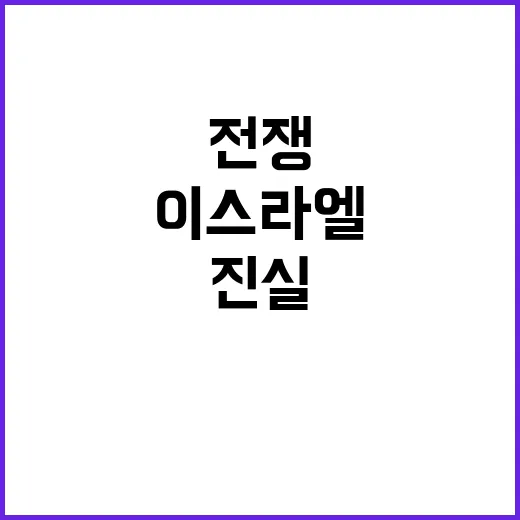 이스라엘 전쟁의 진실을 감추고 있다!