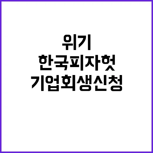 한국피자헛 기업회생 신청으로 위기 대응!