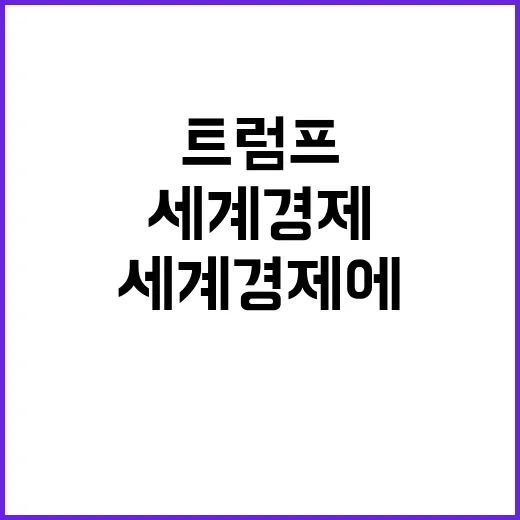 트럼프 정책 현실화 세계 경제에 끼칠 영향!