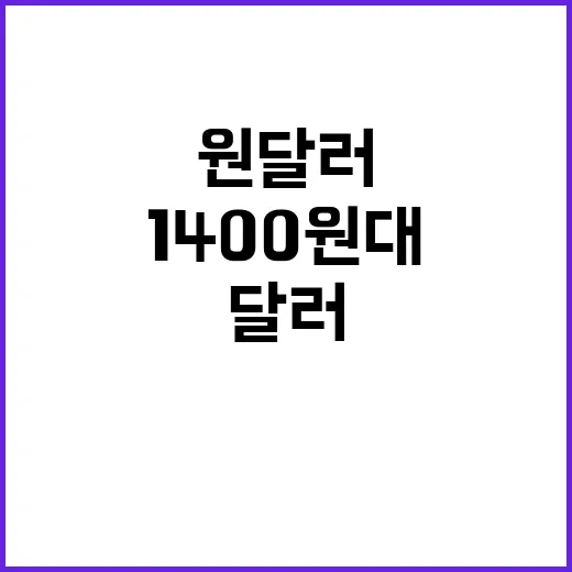 원달러 1400원대 지금 무엇이 급변했나?