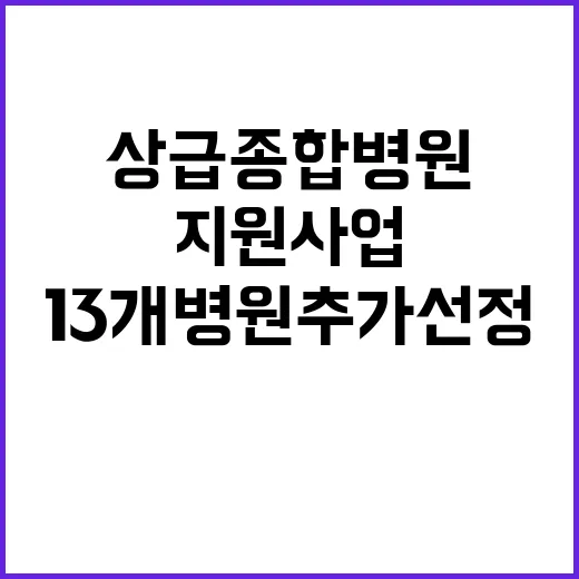 상급종합병원 지원사…