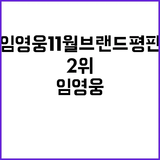 임영웅 11월 브랜…