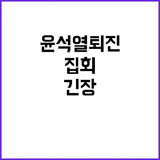 윤석열 퇴진 충돌 …