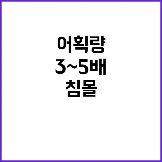 침몰 원인 고등어?…