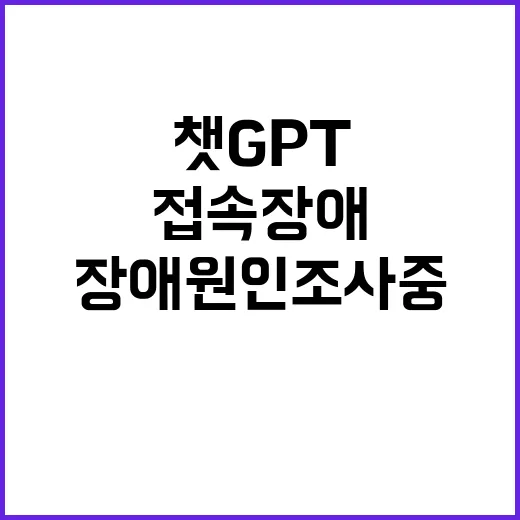 챗GPT 접속 장애…