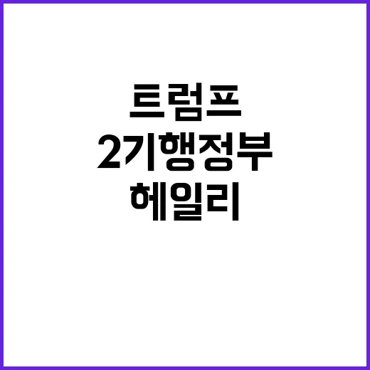 트럼프 2기 행정부…