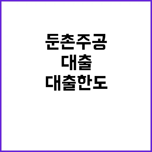 둔촌주공 대출 한도…