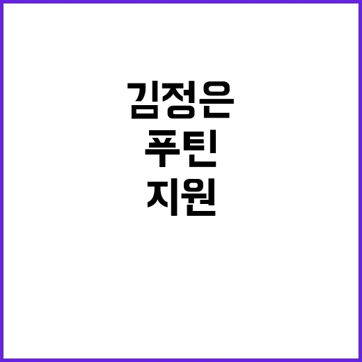 전쟁 지원 김정은 …