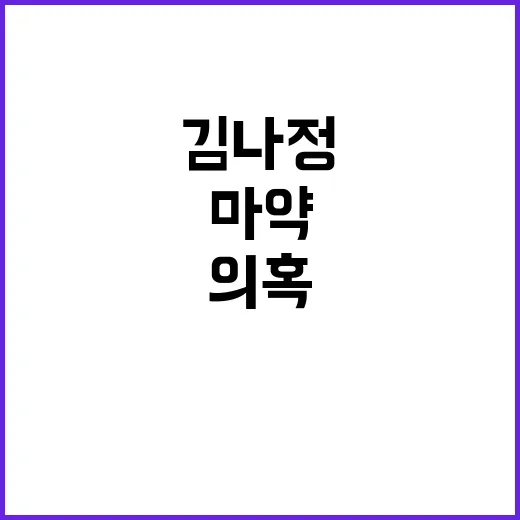 마약 의혹 김나정 …