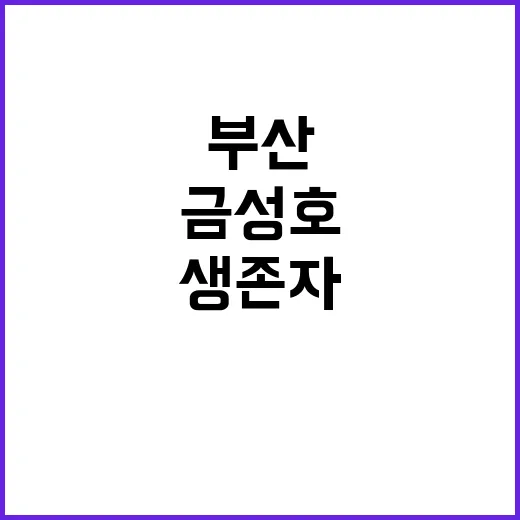 금성호 생존자 13…