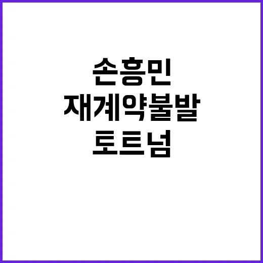 손흥민 토트넘 재계…