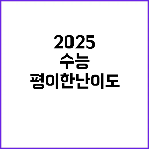 2025 수능 평이한 난이도와 정시 수학 변화 예고!