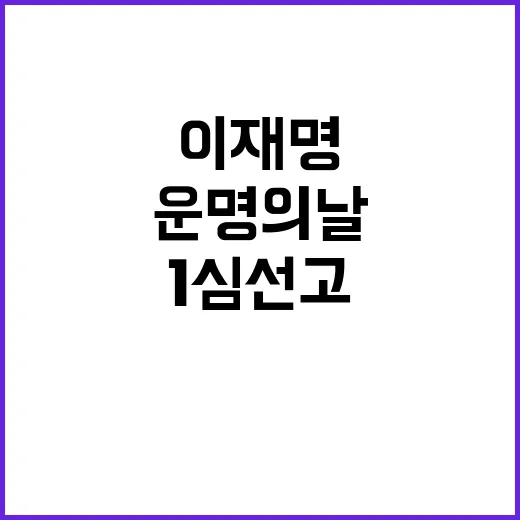 운명의 날 이재명 …