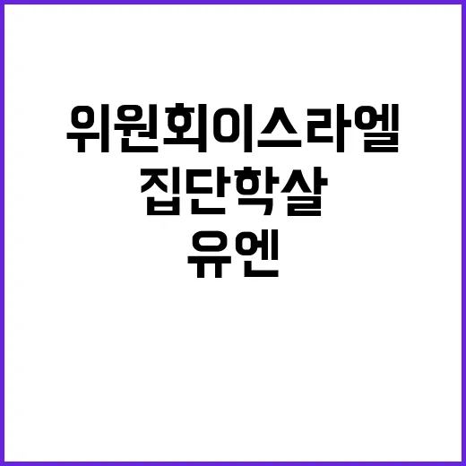 유엔 위원회 “이스…