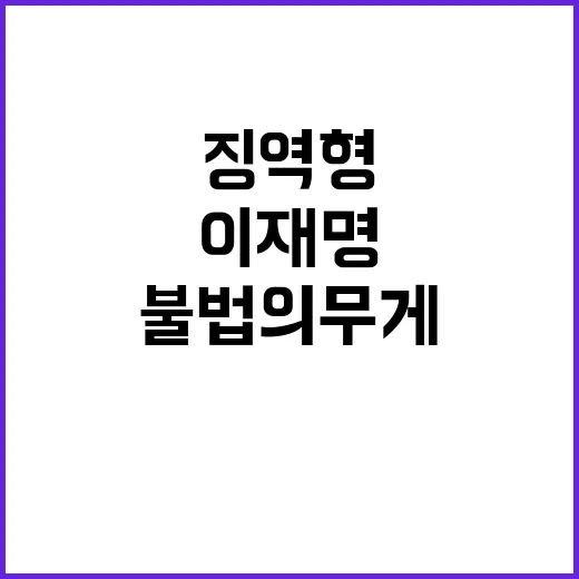 불법의 무게 이재명…