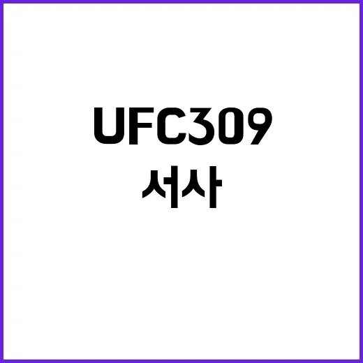 UFC 309 전투…