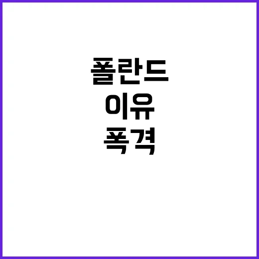 전력망 폭격 폴란드 긴장 고조하는 이유는?