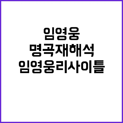 명곡 재해석 임영웅…