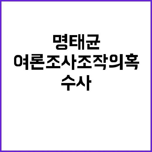 여론조사 조작 의혹…