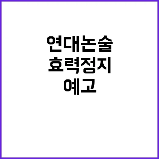 연대 논술 효력정지…