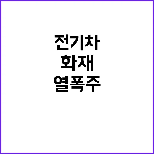 전기차 화재 물 드…