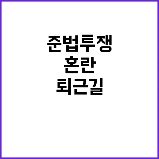 퇴근길 혼란 평일 …