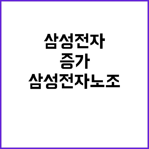 삼성전자 노조 재협상 필요성 증가로 우려 증대!