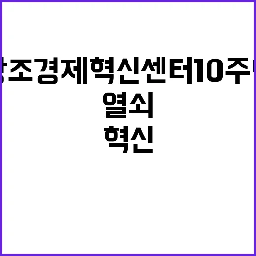 창조경제혁신센터 10주년 양극화 해소의 열쇠!