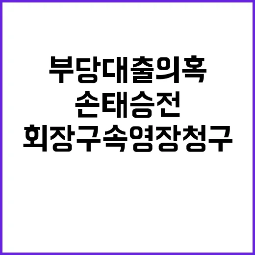 부당대출 의혹 손태승 전 회장 구속 영장 청구