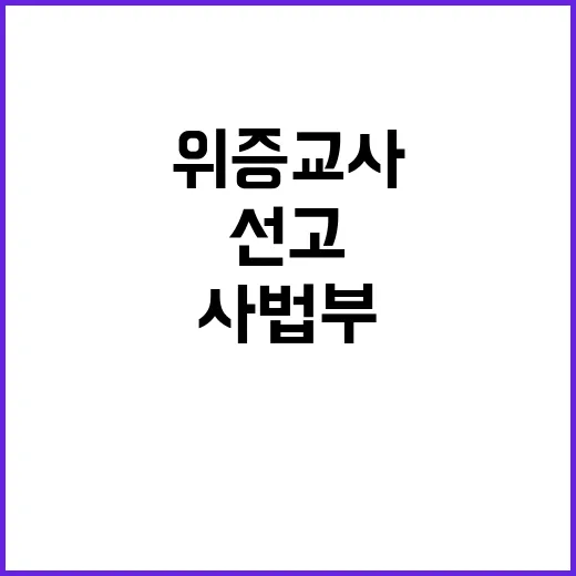 이재명 사법부 믿음으로 위증교사 선고 대기 중!