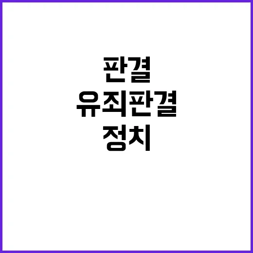 지지율 20%! 유죄판결 반응 정당과 정치탄압 대결!