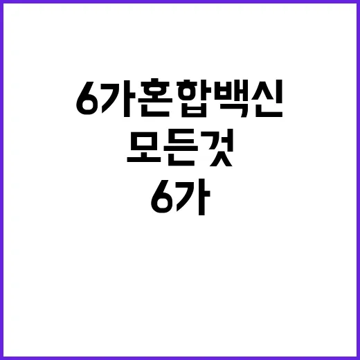 ‘6가 혼합백신’ 효과 궁금한 모든 것 공개!