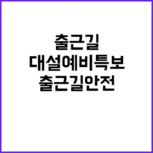 대설예비특보…출근길 안전 귀가 느슨함 주의!