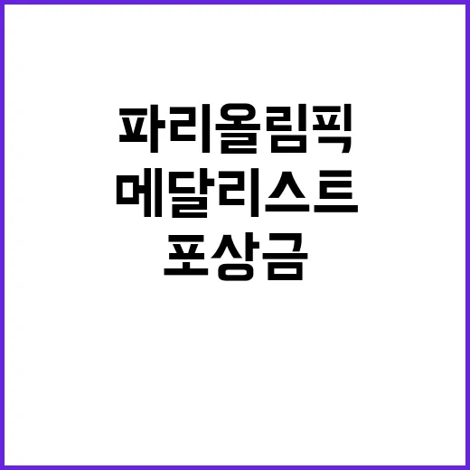 메달리스트 포상금 …