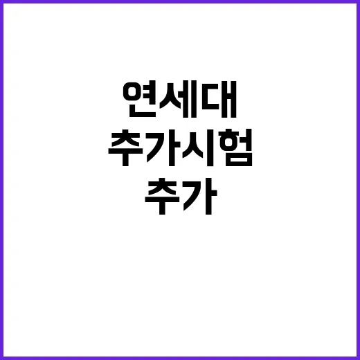 연세대 추가시험 고…