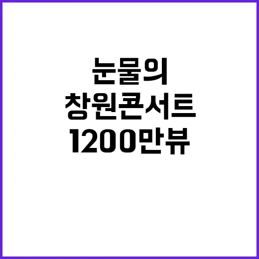 임영웅 눈물의 창원 콘서트 영상 1200만뷰 달성!