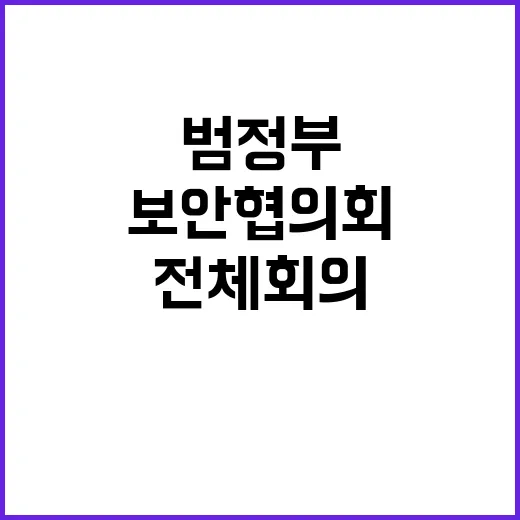 범정부 보안 협의회…