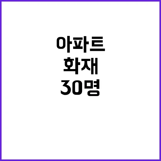 화재 아파트 15층 곰탕 끓이다 대피 30명!