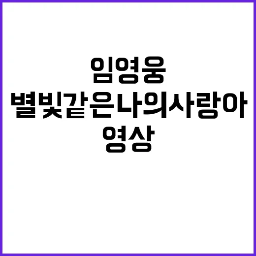 임영웅 100만뷰 기록한 별빛같은 나의 사랑아 영상!