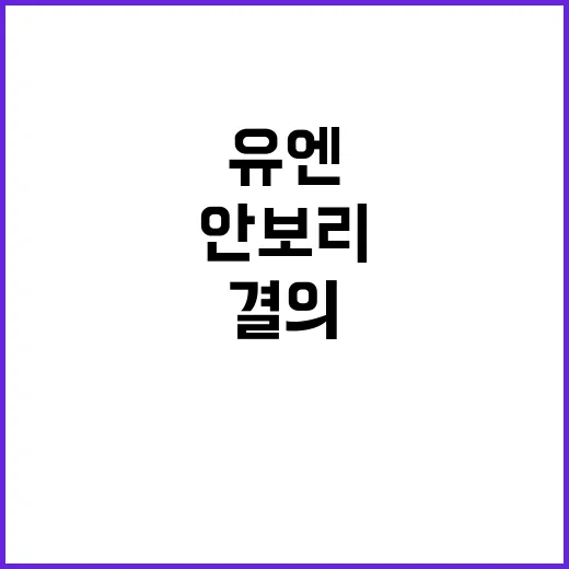 북한 유엔 안보리 …