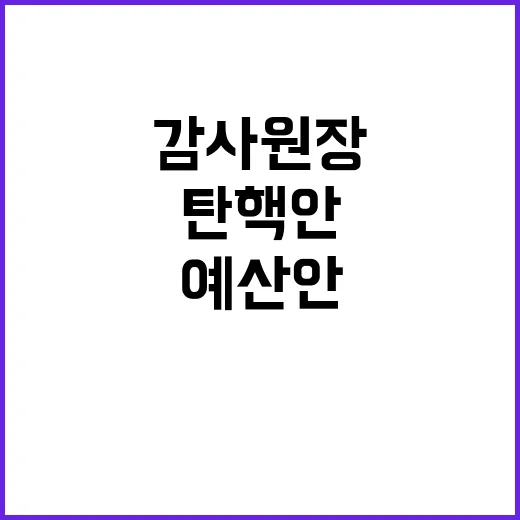 예산안 네탓…내일 감사원장 탄핵안 표결!