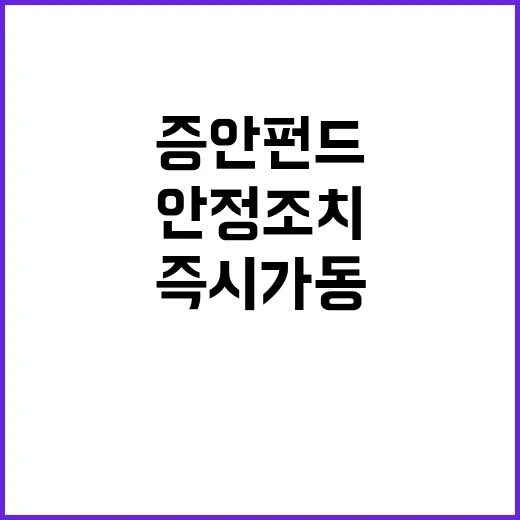 증안펀드 정부의 즉…