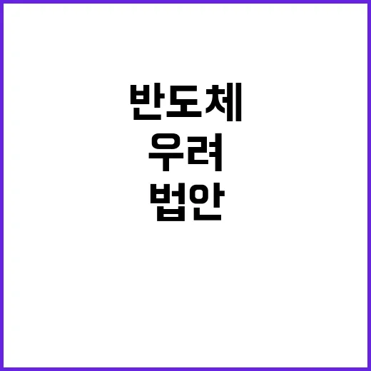 반도체 법안 해외 전화에 우려의 목소리!