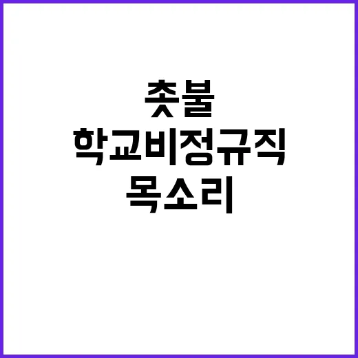 촛불과 파업 학교 비정규직의 목소리 여의도에서!