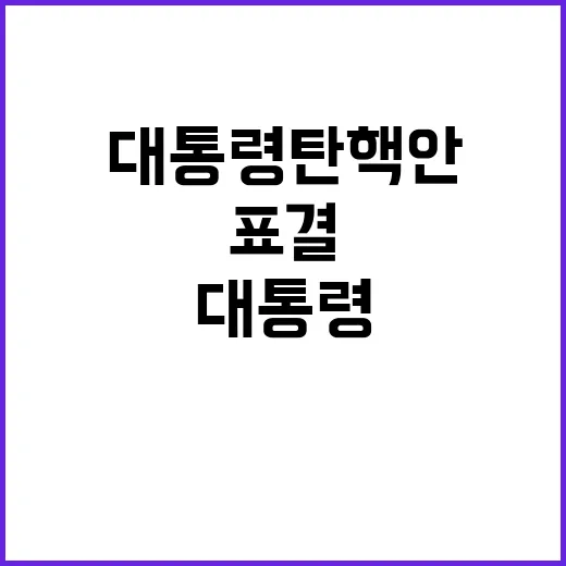 운명의 날 대통령 탄핵안 역사적 표결 실시!